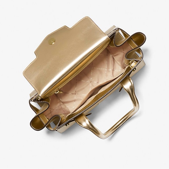 Michael Kors Medium Metallic Belted Satchel - Picture 3 of 7